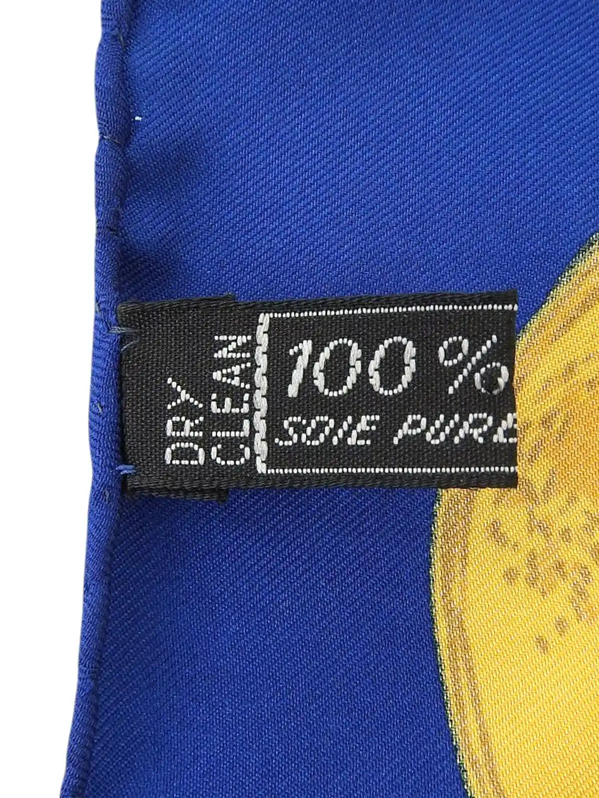 Multi-motif logo design scarf in blue/red/multi