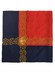 CC Mark Chain Belt Pattern Scarf Navy/Red