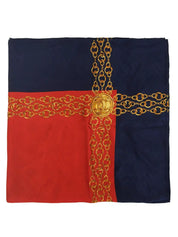 CC Mark Chain Belt Pattern Scarf Navy/Red
