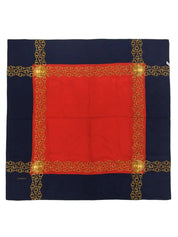 CC Mark Chain Belt Pattern Scarf Navy/Red