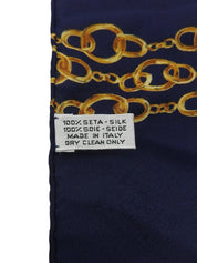CC Mark Chain Belt Pattern Scarf Navy/Red