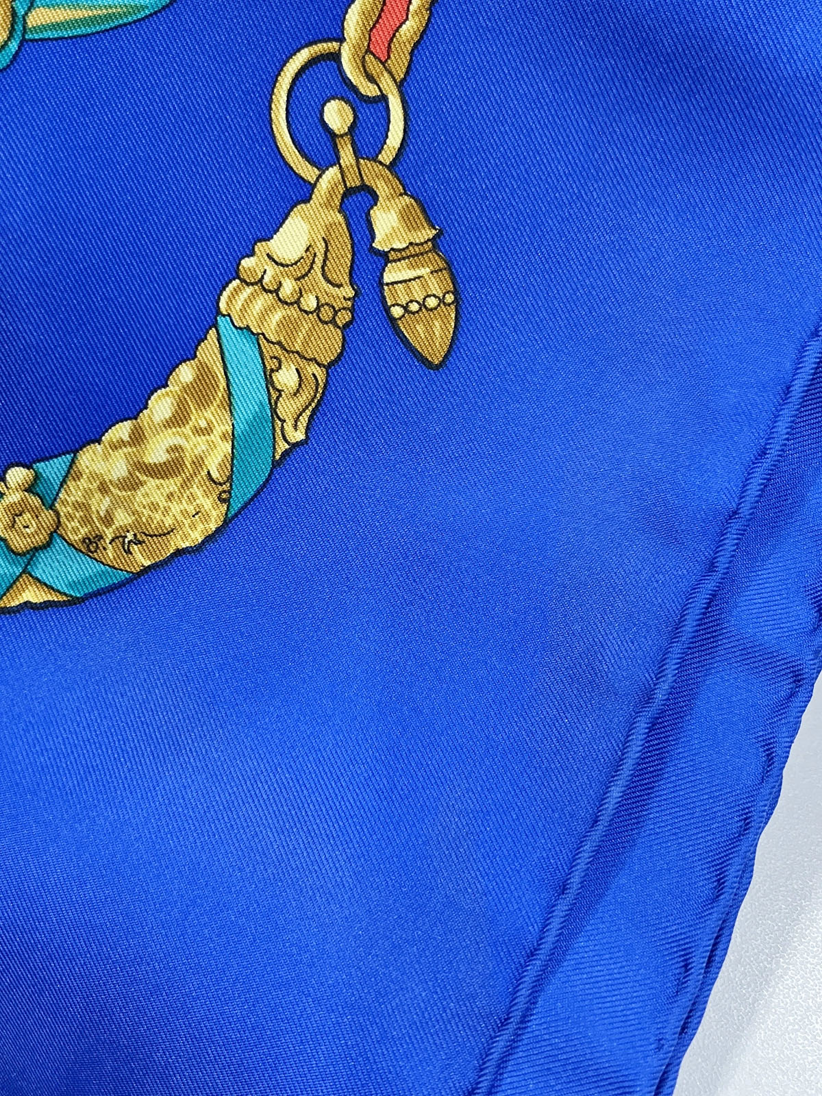 Carré 90 Hommage A Charles Garnier Pattern Scarf Blue/Multi