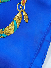 Carré 90 Hommage A Charles Garnier Pattern Scarf Blue/Multi