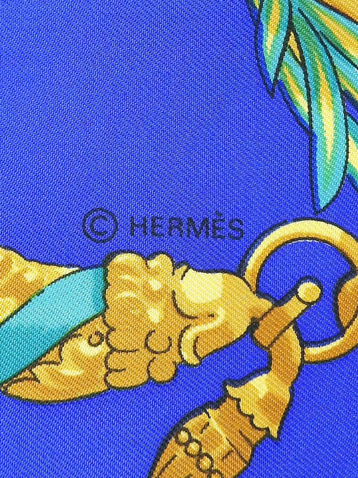 Carré 90 Hommage A Charles Garnier Pattern Scarf Blue/Multi