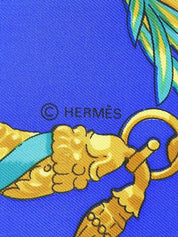 Carré 90 Hommage A Charles Garnier Pattern Scarf Blue/Multi