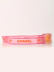 Rubber strap sunglasses in pink/orange