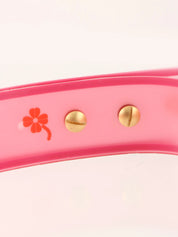 Rubber strap sunglasses in pink/orange