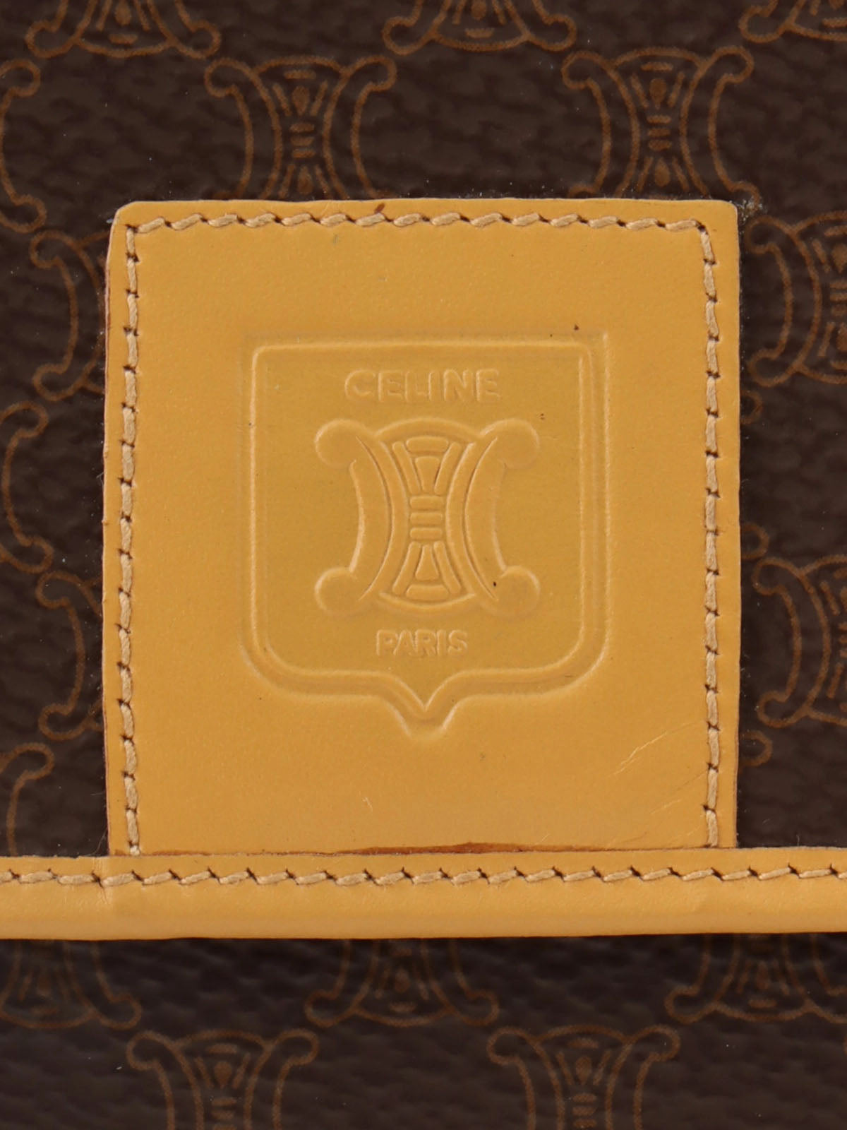 Macadam Pattern Long Wallet Brown