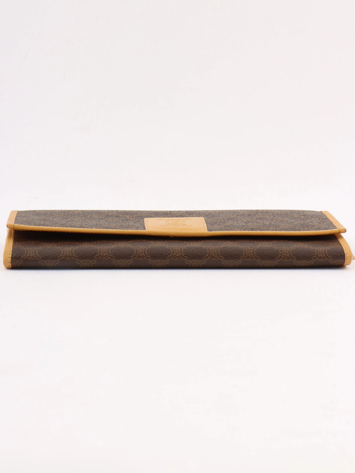 Macadam Pattern Long Wallet Brown