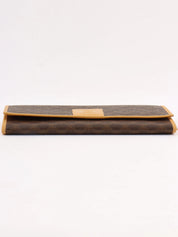 Macadam Pattern Long Wallet Brown