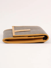 Macadam Pattern Long Wallet Brown