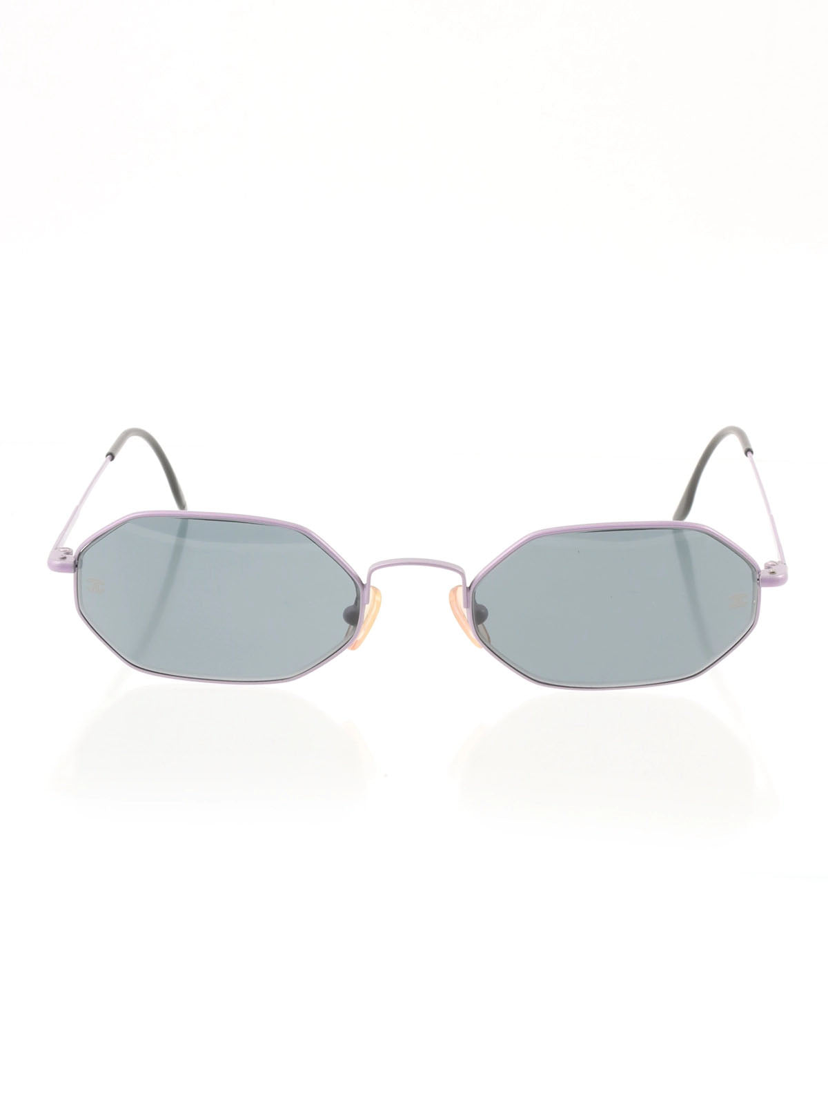 Mini CC Logo Octagon Sunglasses Purple/Black