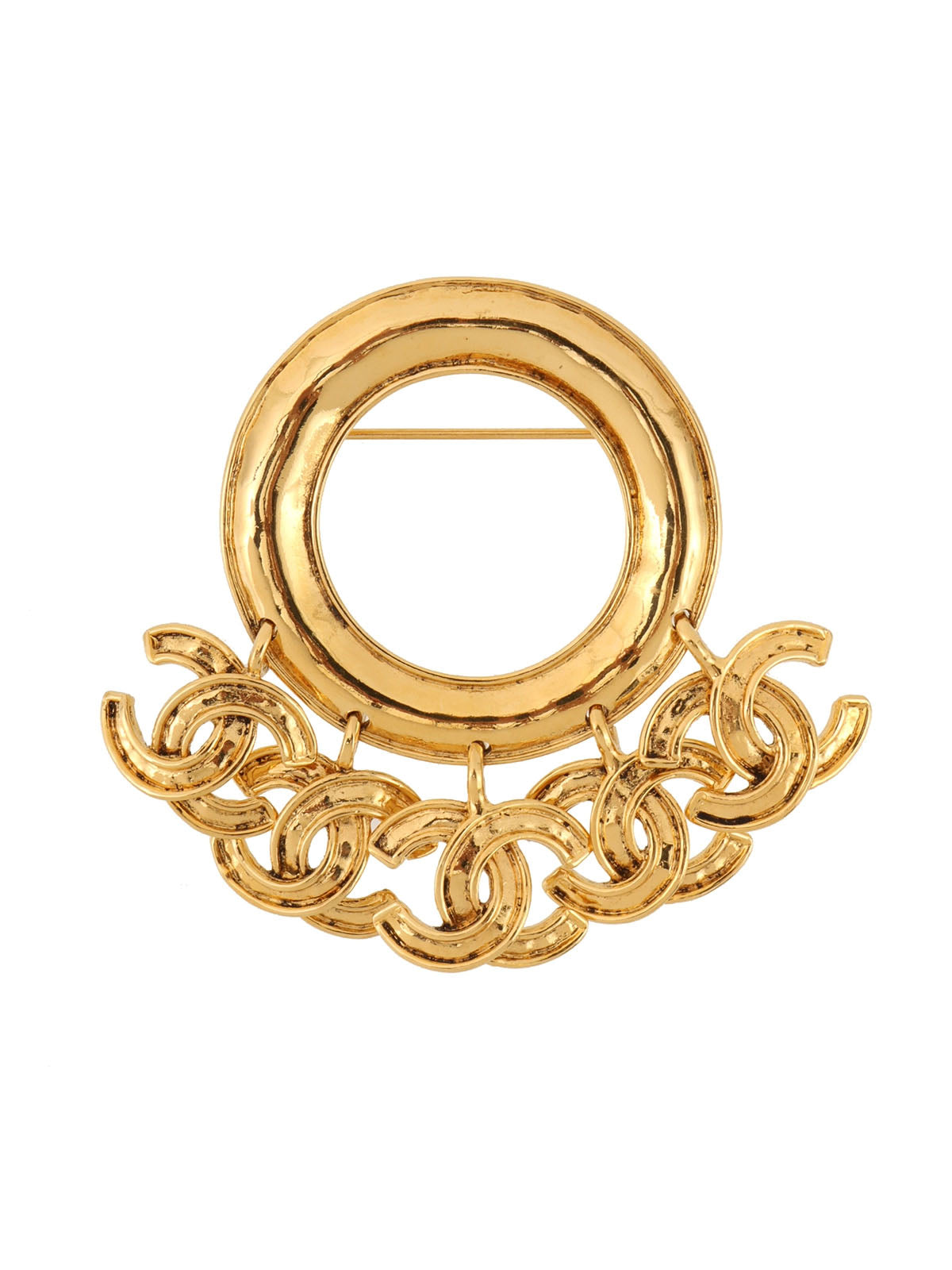 1994 Made Circle 5CC Mark Swing Brooch Gold
