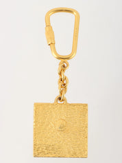 Arc de Triomphe Motif Charm Key Ring Gold