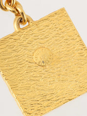 凯旋门图案吊饰钥匙圈金色