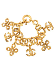 1993年製 クローバーCCマークチャームブレスレット ゴールド