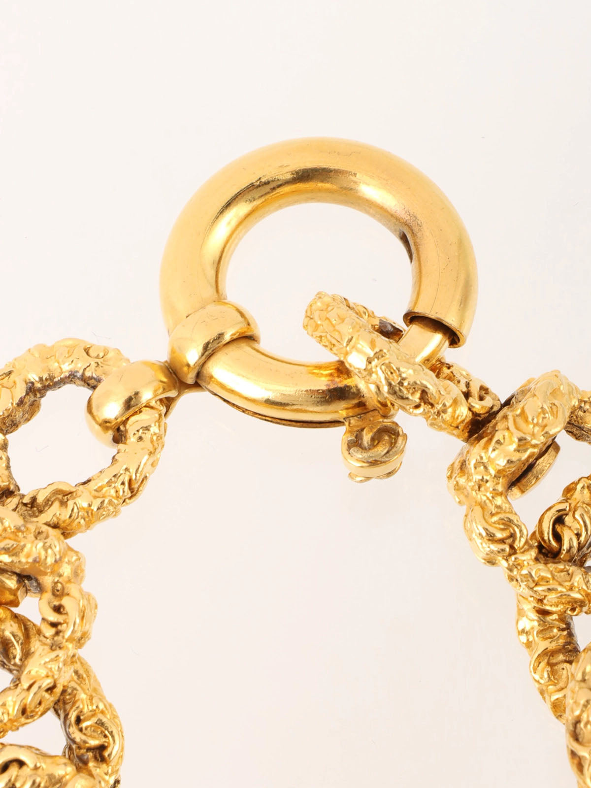 1993年製 クローバーCCマークチャームブレスレット ゴールド