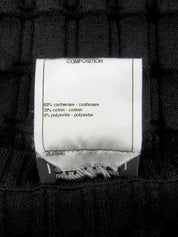Cashmere Mini Logo Plate Sleeveless Knit in Black
