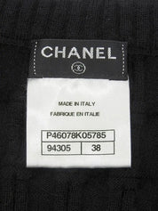 Cashmere Mini Logo Plate Sleeveless Knit in Black