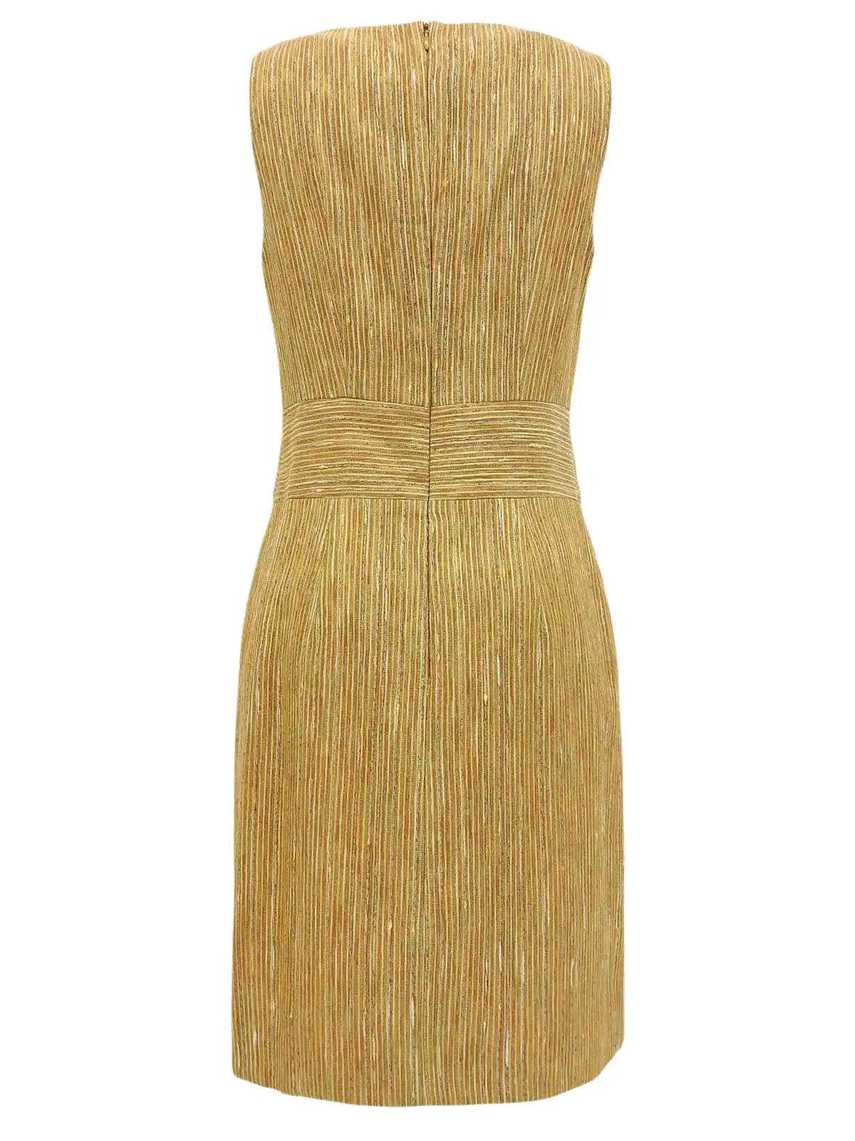 Striped Vara Plate Button Ensemble in Beige/Multi