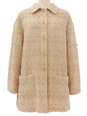 1999 Tweed CC Mark Button Coat, Beige/Multi