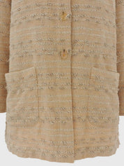 1999 Tweed CC Mark Button Coat, Beige/Multi