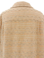 1999 Tweed CC Mark Button Coat, Beige/Multi