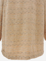 1999年製 ツイードCCマークボタンコート ベージュ/マルチ