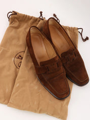 Suede Constance Loafers in Brown