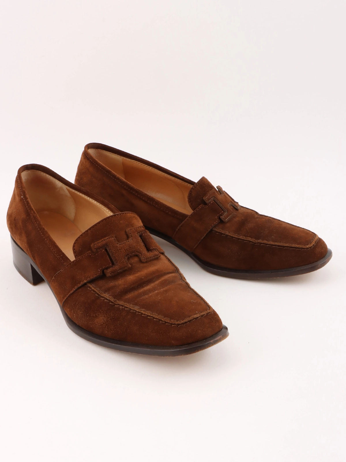 Suede Constance Loafers in Brown