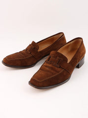 Suede Constance Loafers in Brown