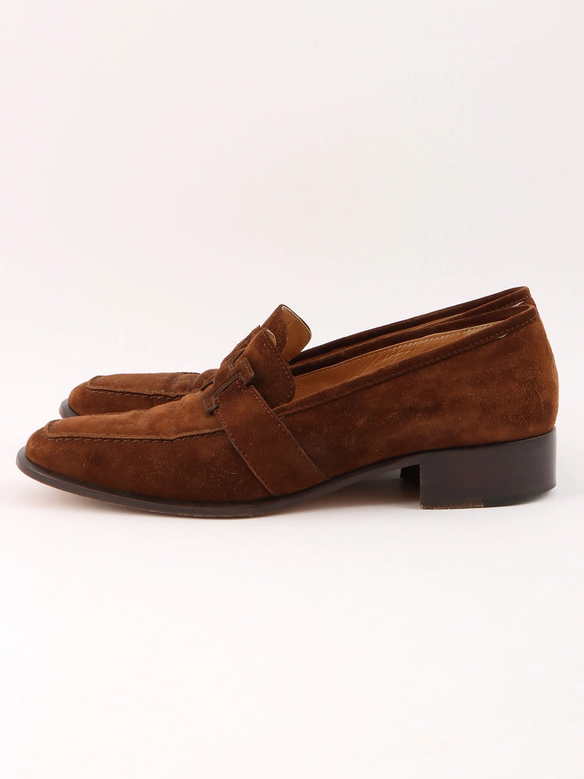 Suede Constance Loafers in Brown