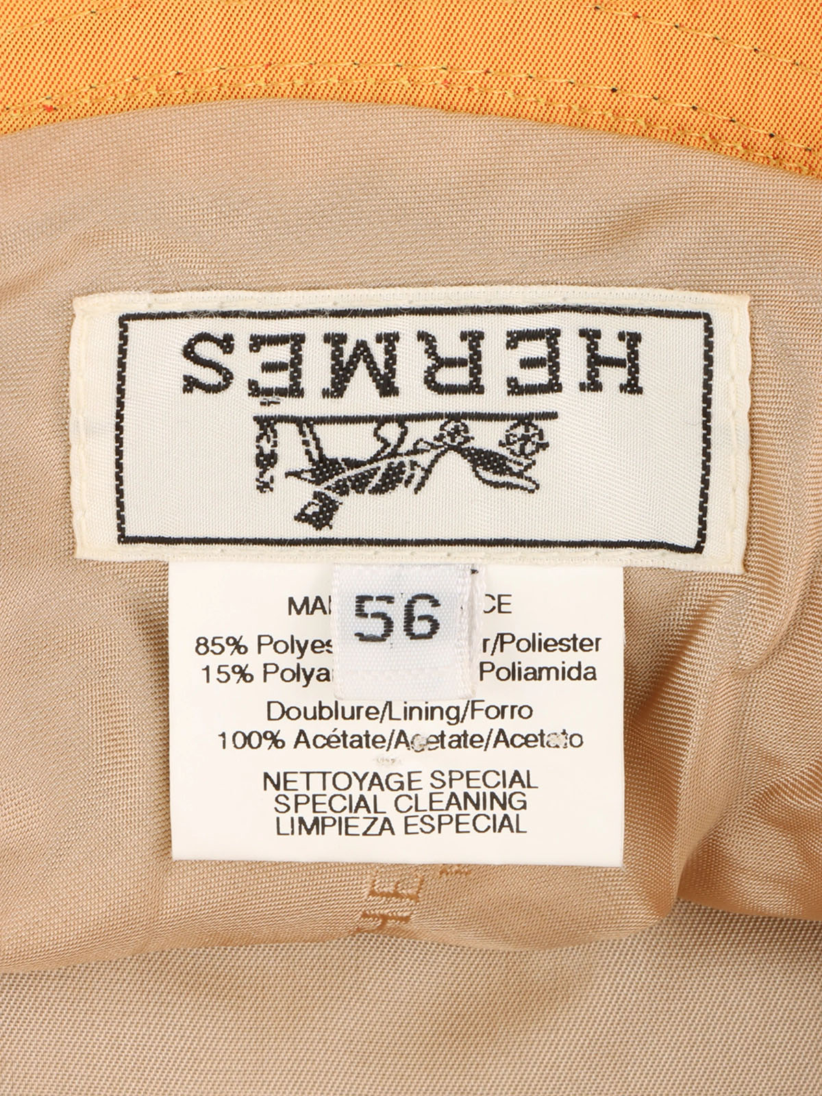H logo embroidered bucket hat in black/orange