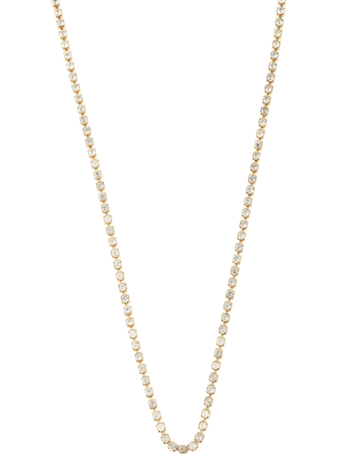 ラインストーンネックレス ゴールド