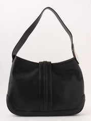 オーバルロゴプレートショルダーバッグ ブラック