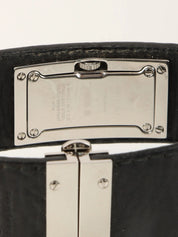 Square Leather Bangle Watch in Black