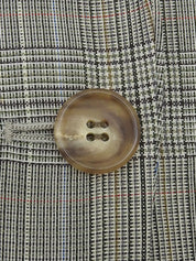 Grey double-breasted wool check pattern jacket