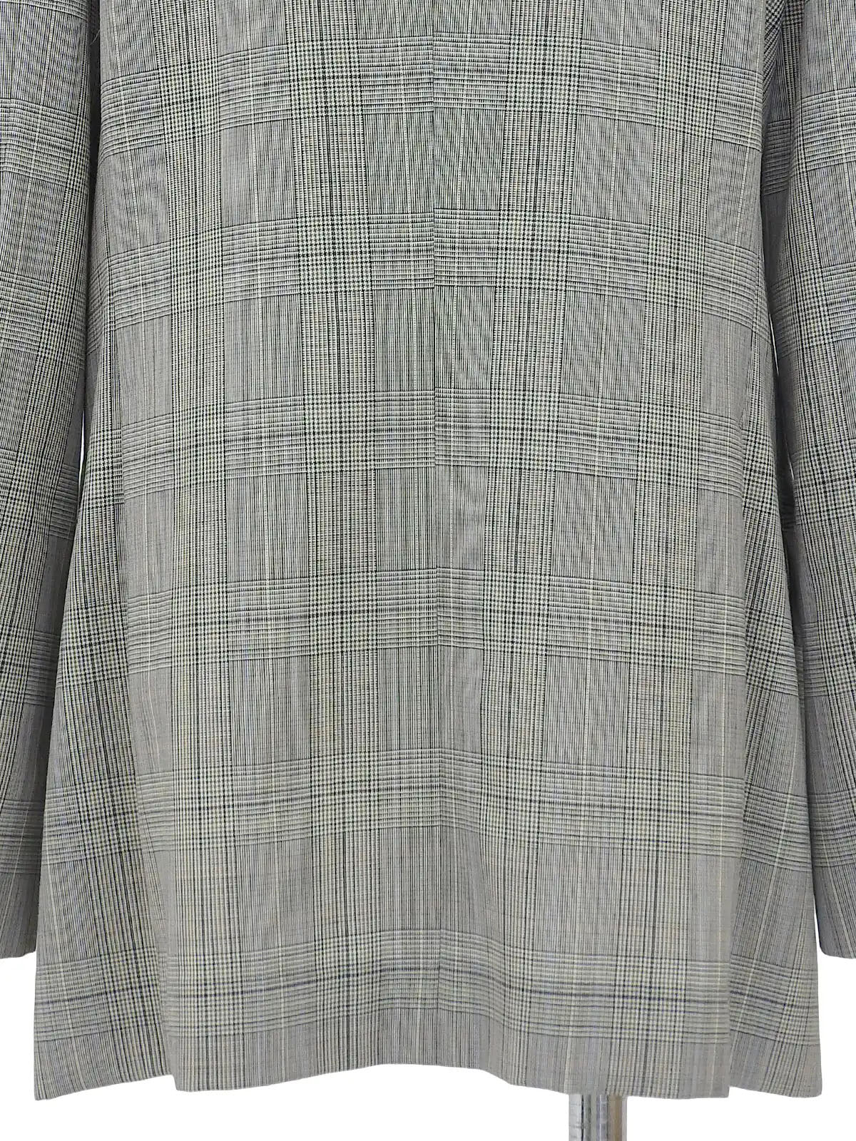 Grey double-breasted wool check pattern jacket