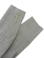 Grey double-breasted wool check pattern jacket
