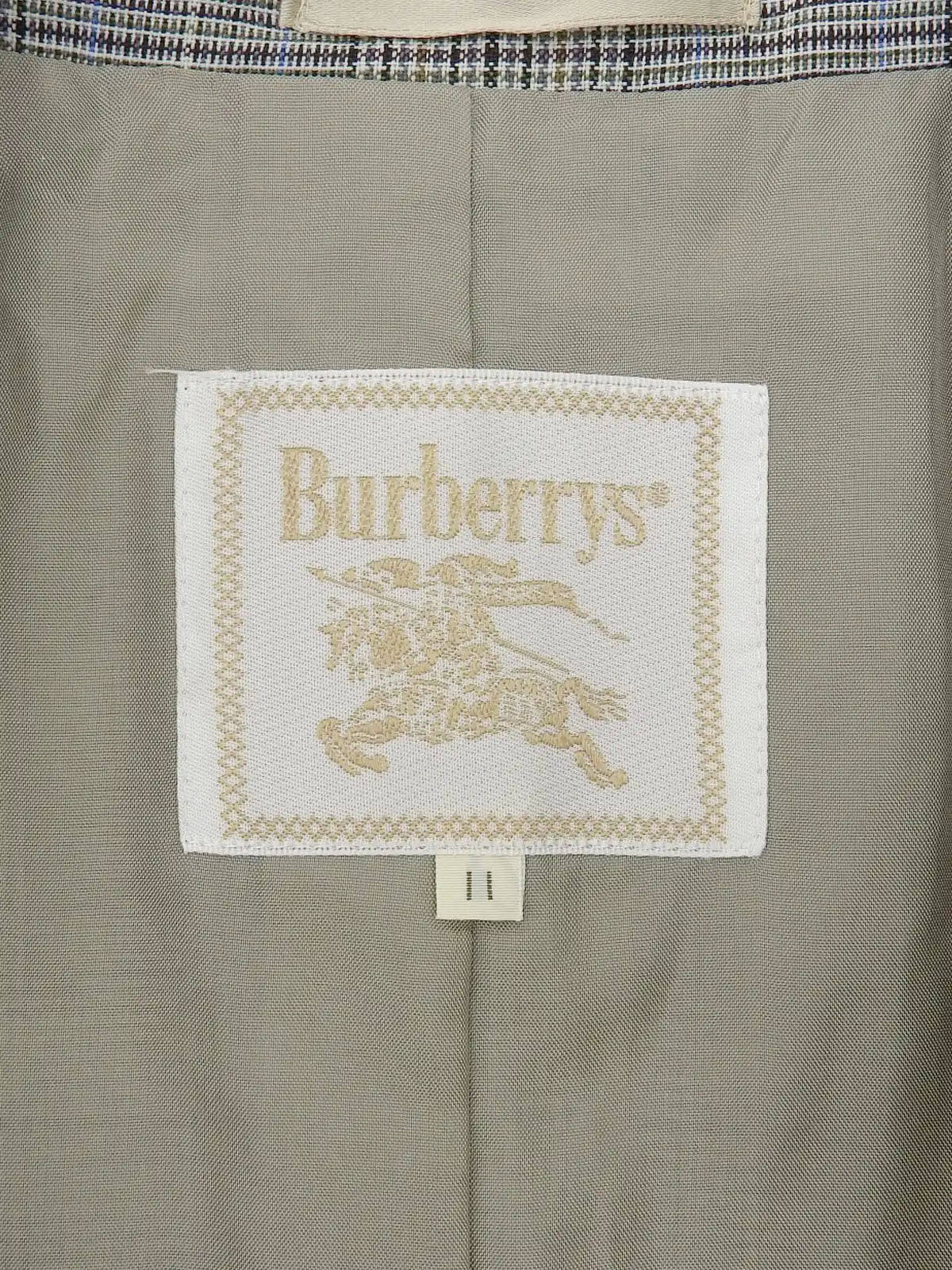 ウールチェックパターンダブルブレストジャケット　グレー