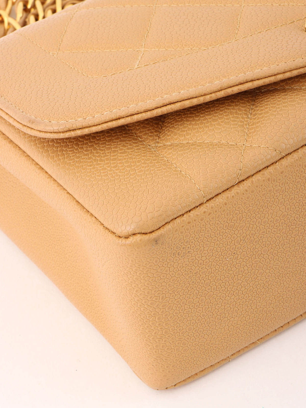 1995 Diana flap chain bag, 22cm, beige