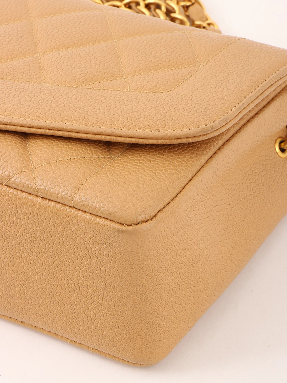 1995 Diana flap chain bag, 22cm, beige