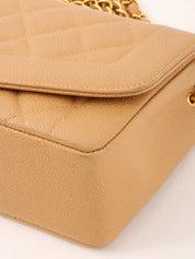1995 Diana flap chain bag, 22cm, beige