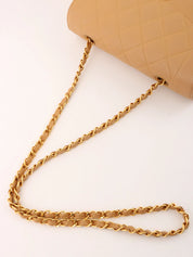 1995 Diana flap chain bag, 22cm, beige