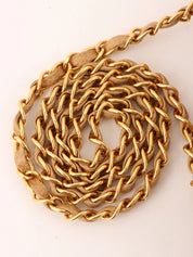 1995 Diana flap chain bag, 22cm, beige