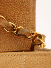 1995 Diana flap chain bag, 22cm, beige