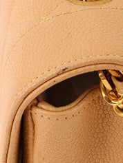 1995 Diana flap chain bag, 22cm, beige