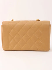 1995 Diana flap chain bag, 22cm, beige