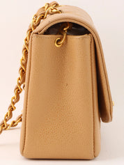 1995 Diana flap chain bag, 22cm, beige