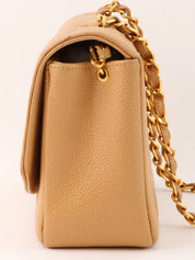 1995 Diana flap chain bag, 22cm, beige